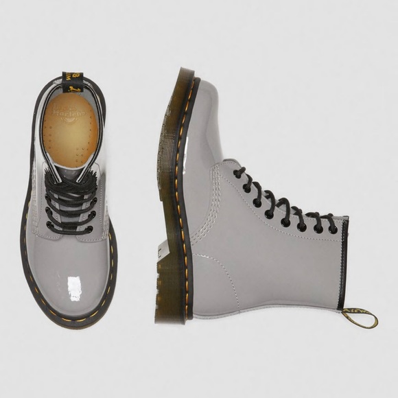 NIB Women’s Size 7 (Euro Size 38) Dr. Martens 1460W 8-eye Combat Boots Zinc Gray - Picture 4 of 15